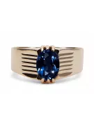 Vintage Schmuck Ring Saphir Originales Vintage-Roségold aus 14 Karat vrc007r